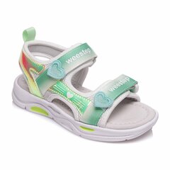 Tüdrukute sandaalid Weestep, roheline цена и информация | Детские сандали | kaup24.ee