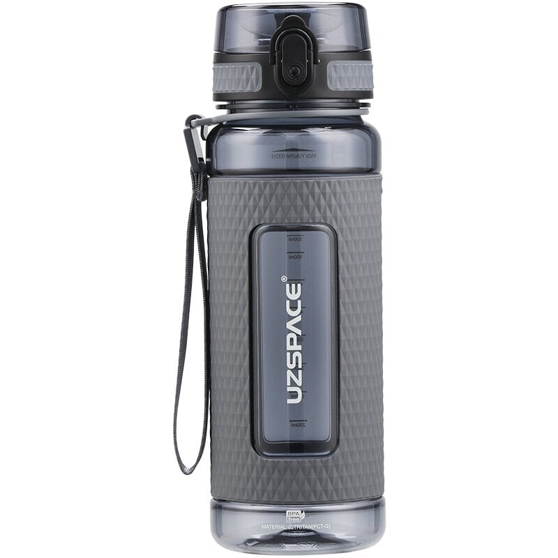 Joogipudel Uzspace Tritan 800 ml, hall hind ja info | Joogipudelid | kaup24.ee