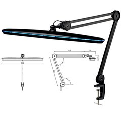 LED lamp 58cm koos alusega Black hind ja info | Ilusalongi mööbel | kaup24.ee