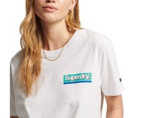 T-särk naistele Superdry W1010796A, valge цена и информация | Женские футболки | kaup24.ee