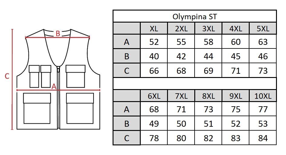 Vest meestele Olympina ST3 hind ja info | Meeste vestid | kaup24.ee