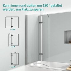 Душевая перегородка для ванны Emke 110 x 140 см, 6 мм цена и информация | Душевые двери и стены | kaup24.ee