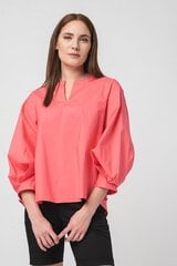 персиковая строгая блузка с сетчатыми рукавами цена и информация | Женские блузки, рубашки | kaup24.ee