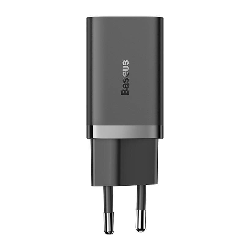 Wall Charger Baseus GaN5 40W, 2x USB C (Black) цена и информация | Mobiiltelefonide laadijad | kaup24.ee