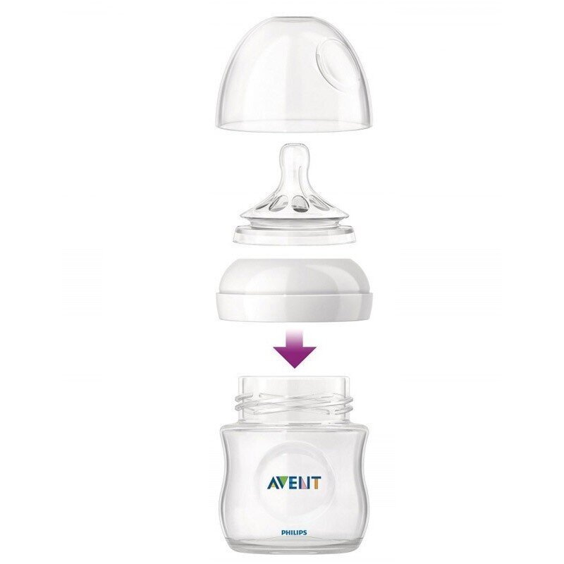 Komplekt 3x Philips Avent toitmispudel 125ml 0m+ rinnapiima imitatsioon ja nibu hind ja info | Lutipudelid ja aksessuaarid | kaup24.ee