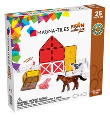 Magnetkonstruktori komplekt Magna-Tiles Farmiloomad, 25-osaline hind ja info | Klotsid ja konstruktorid | kaup24.ee