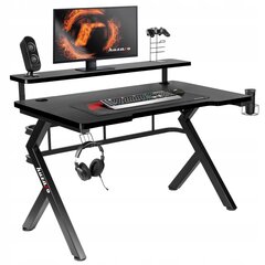 Игровой компьютерный стол Huzaro, 69,5 x 120 x 60 см, черный цена и информация | Компьютерные, письменные столы | kaup24.ee