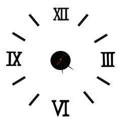Настенные часы с черными римскими цифрами цена и информация | Часы | kaup24.ee