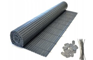 PVC TWO-WAY MAT, BALCONY 1x5 м, антрацит цена и информация | Заборы и принадлежности к ним | kaup24.ee