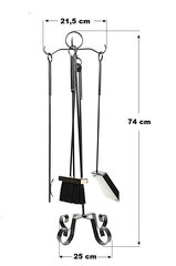 Aksessuaarid, kaminakomplekt 10-766 must hind ja info | Tarvikud kaminatele ja ahjudele | kaup24.ee