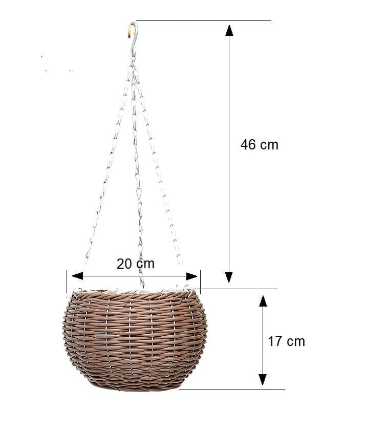 Ripplillepott, 23x17 cm hind ja info | Dekoratiivsed lillepotid | kaup24.ee