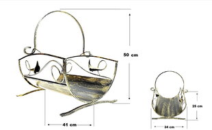 Корзина для дров для камина dk 865, золото цена и информация | Принадлежности для отопительного оборудования | kaup24.ee