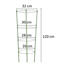 Metallist tugi taimedele, 120 cm, 5 tk цена и информация | Подставки для цветов, держатели для вазонов | kaup24.ee