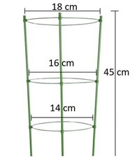 Круглая металлическая опора 45 см, для растений цена и информация | Подставки для цветов, держатели для вазонов | kaup24.ee
