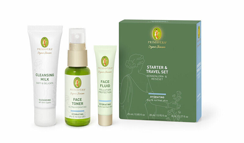 Näohooldustoodete komplekt Primavera Starter & Travel Set naistele: puhastuspiim, 25 ml + niisutav toonik, 28 ml + näokreem, 8 ml hind ja info | Näoõlid, seerumid | kaup24.ee