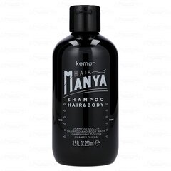 Juukse- ja kehašampoon Kemon Hair Manya, 250 ml hind ja info | Šampoonid | kaup24.ee