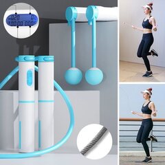 Professionaalne CrossFit vahelejätmine elektroonilise LCD -letiga - sinine valge цена и информация | Скакалка Tunturi Pro Adjustable Speed Rope | kaup24.ee