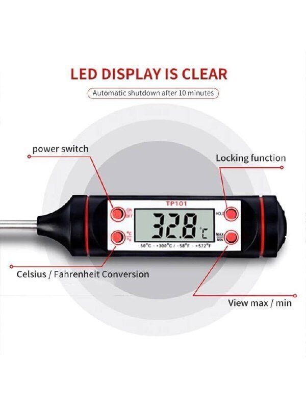 Köögi digitaalne termomeeter pika sondiga Electronics LV-361, 1 tk цена и информация | Köögitarbed | kaup24.ee