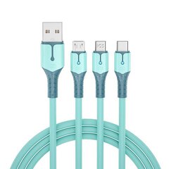 Силиконовый кабель 3в1 Micro Type-C для iPhone, Electronics LV-375 цена и информация | Borofone 43757-uniw | kaup24.ee