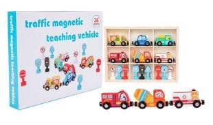 Teesiltidega puidust magnetilised autod hind ja info | Poiste mänguasjad | kaup24.ee