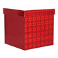 Ruudukujuline kinkekarp, punane 20,5x20,5 cm hind ja info | Hoiukastid ja -korvid | kaup24.ee