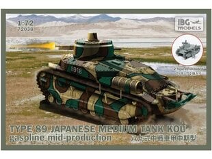 Сборная пластиковая модель. IBG Models - Japanese Type 89 I-Go medium tank KOU Gasoline Mid-Production, 1/72, 72038 цена и информация | Склеиваемые модели | kaup24.ee