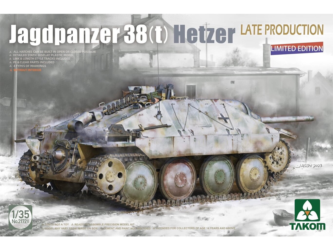 Takom - Jagdpanzer 38(t) Hetzer Late Production Limited Edition, 1/35, 2172X цена и информация | Liimitavad mudelid | kaup24.ee