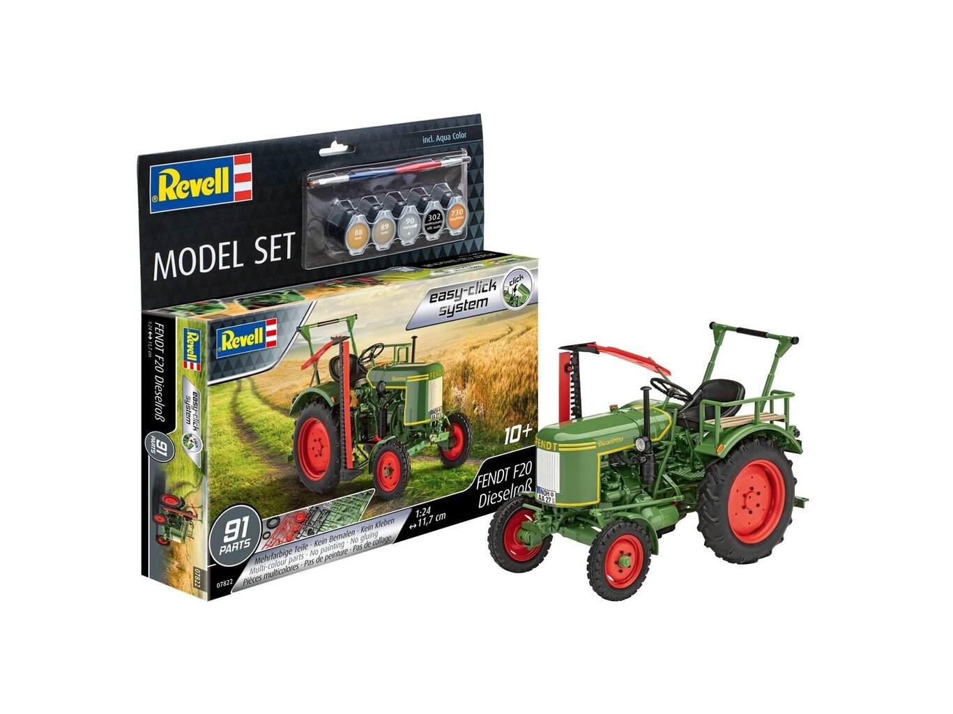 Revell - Fendt F20 Dieselross easy-click-system mudeli komplekt, 1/24, 67822 цена и информация | Liimitavad mudelid | kaup24.ee