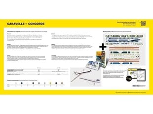 Heller - Concorde and Caravelle mudeli komplekt, 1/100, 52333 hind ja info | Liimitavad mudelid | kaup24.ee