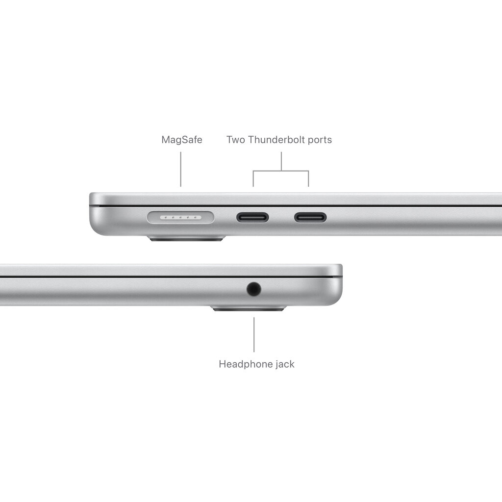 MacBook Air 13" Apple M3 chip with 8-core CPU and 8-core GPU, 8GB, 256GB SSD - Silver - MRXQ3KS/A hind ja info | Sülearvutid | kaup24.ee