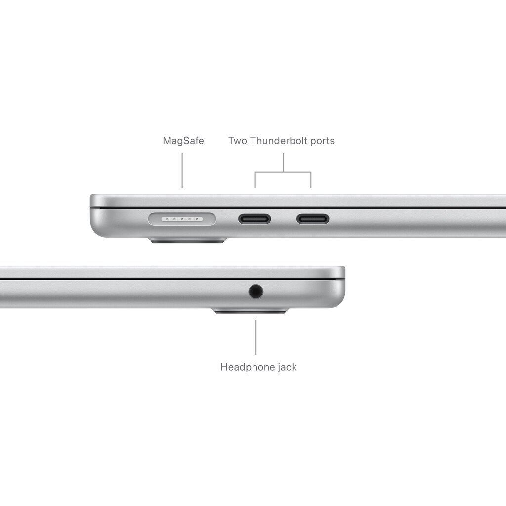 MacBook Air 13" Apple M3 8C CPU 8C GPU/8GB/256GB SSD/Silver/RUS - MRXQ3RU/A hind ja info | Sülearvutid | kaup24.ee