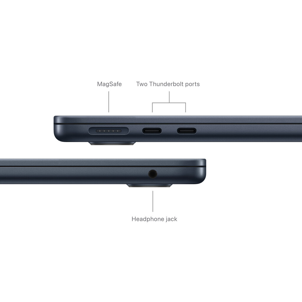 MacBook Air 13" Apple M3 8C CPU 8C GPU/8GB/256GB SSD/Midnight/INT - MRXV3ZE/A hind ja info | Sülearvutid | kaup24.ee