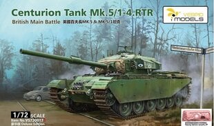 Сборная пластиковая модель. Centurion Mk.5/1 - 4. RTR British Main Battle Tank / Deluxe Edition, 1/72, 720017S цена и информация | Склеиваемые модели | kaup24.ee