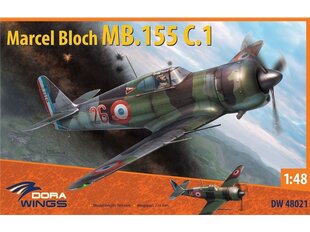 Сборная пластиковая модель. Dora Wings - Marcel-Bloch MB.155С.1, 1/48, 48021 цена и информация | Конструкторы и кубики | kaup24.ee