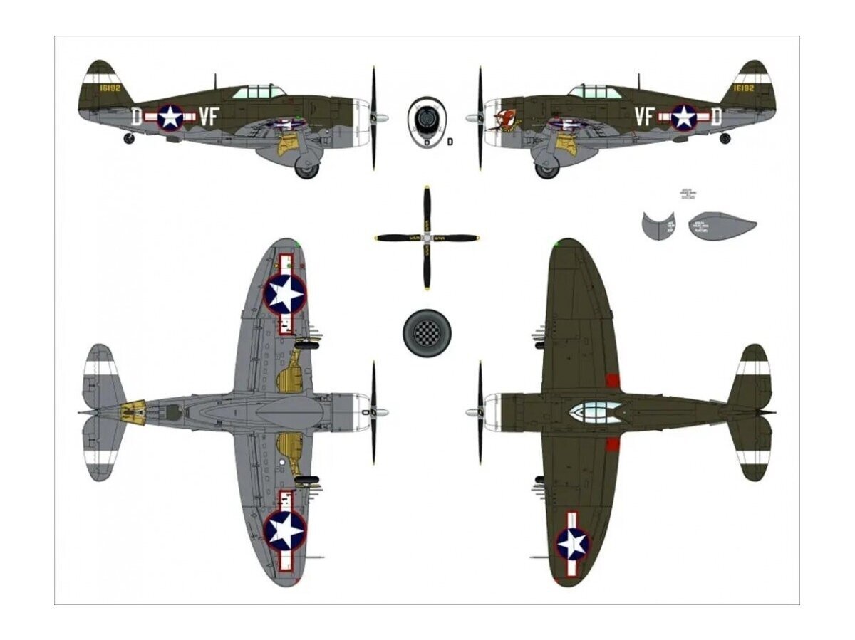 Dora Wings - Republic P-47C Thunderbolt with Ferry Tank, 1/48, 48054 hind ja info | Klotsid ja konstruktorid | kaup24.ee