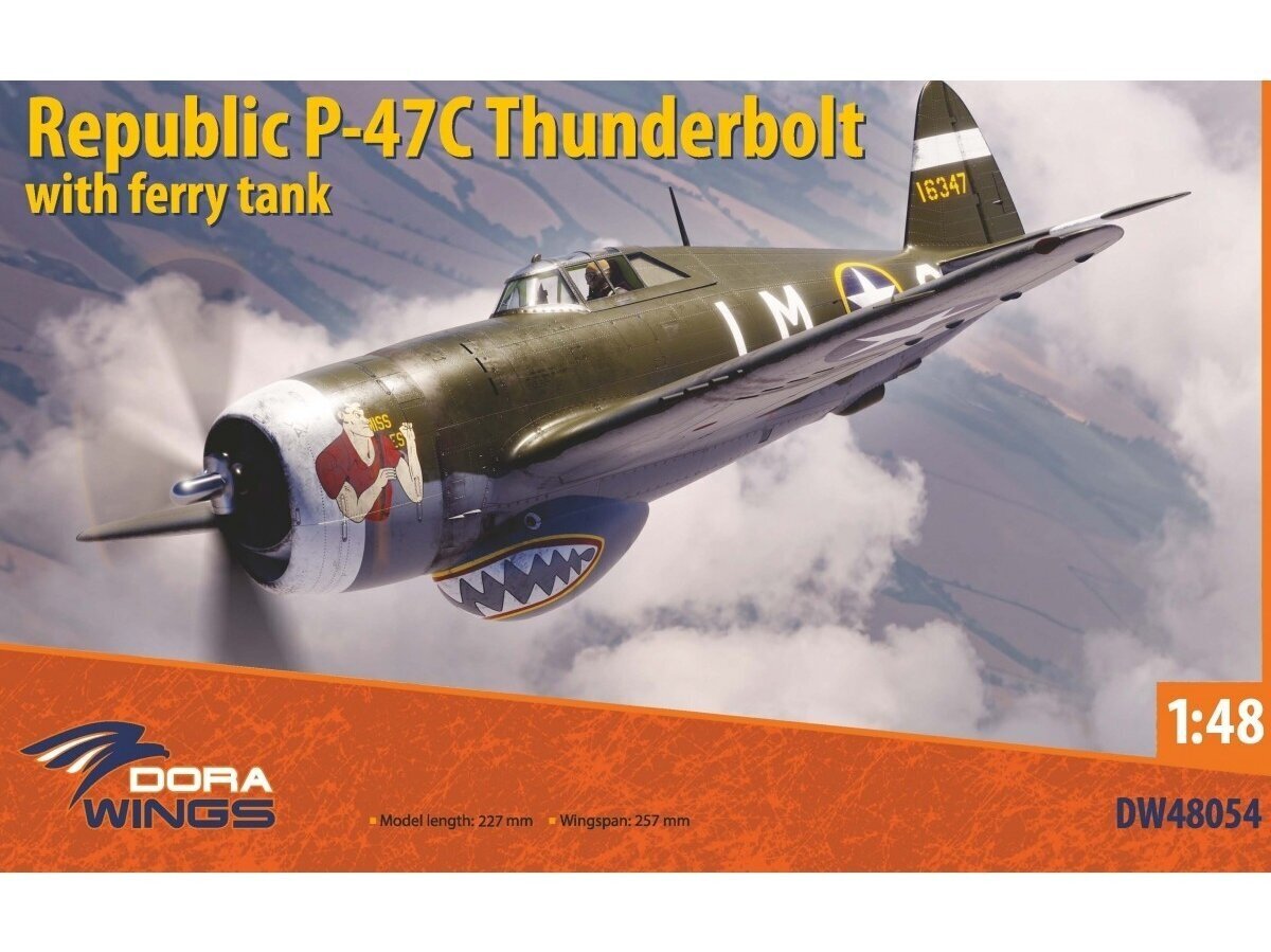 Dora Wings - Republic P-47C Thunderbolt with Ferry Tank, 1/48, 48054 hind ja info | Klotsid ja konstruktorid | kaup24.ee