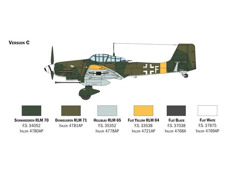 Italeri - Junkers Ju 87 G-1 Stuka Kanonenvogel, 1/48, 2830 цена и информация | Liimitavad mudelid | kaup24.ee