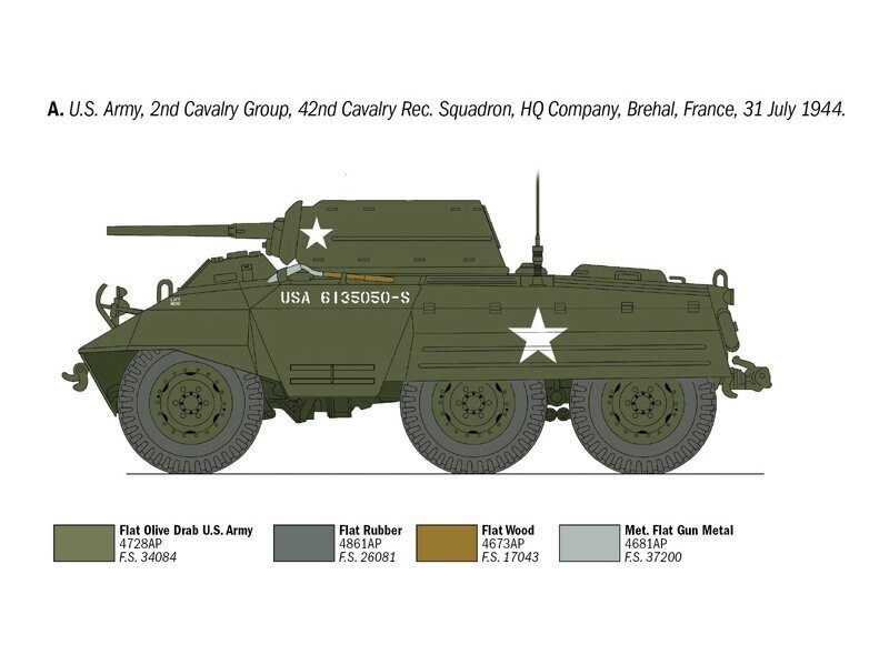 Italeri - M8 Greyhound, 1/35, 6364 цена и информация | Liimitavad mudelid | kaup24.ee