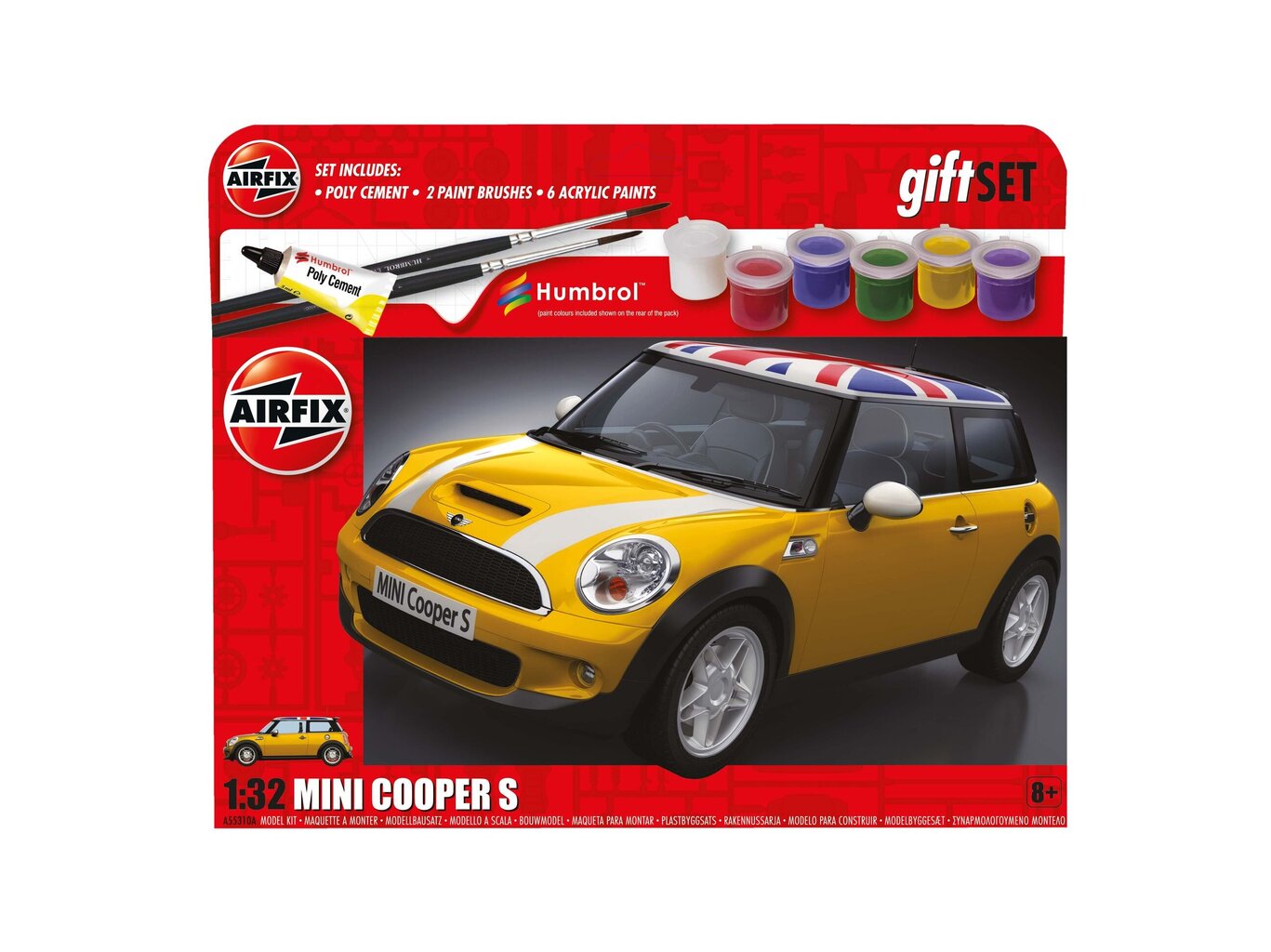 Airfix - Mini Cooper S mudeli komplekt, 1/32, A55310A цена и информация | Klotsid ja konstruktorid | kaup24.ee