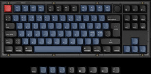 Keychron V3 80% Механическая клавиатура (ANSI, Carbon Black, RGB, Hot-swap, US, Pro Red Switch) цена и информация | Клавиатуры | kaup24.ee