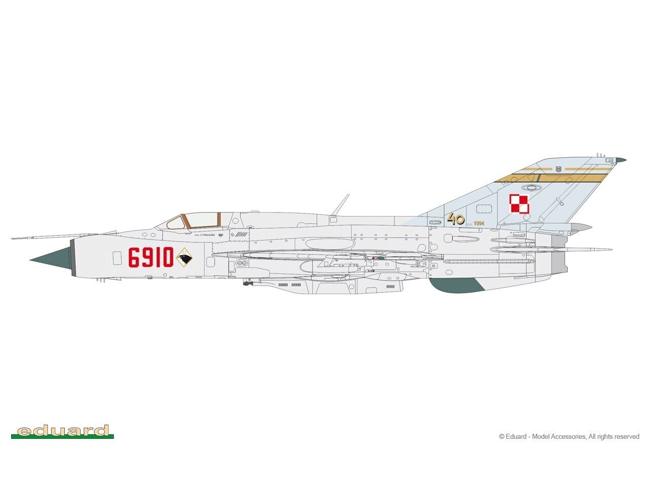 Eduard - MiG-21PFM, Weekend Edition, 1/48, 84124 hind ja info | Klotsid ja konstruktorid | kaup24.ee