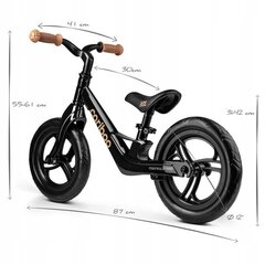 Балансировочный велосипед Cariboo Magnesium Pro 12, коричневый цена и информация | Детский трехколесный велосипед - коляска с удобной ручкой управления для родителей Riff F95941 2в1, фиолетовый | kaup24.ee