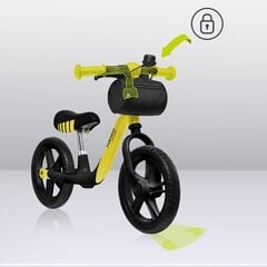 Балансировочный велосипед Lionelo Arie Lemon 12" цена и информация | Детский трехколесный велосипед - коляска с удобной ручкой управления для родителей Riff F95941 2в1, фиолетовый | kaup24.ee