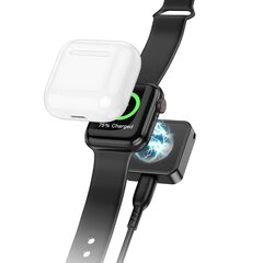 Hoco Juhtmevaba laadija Apple Watch 2,5W CW55, must hind ja info | Nutikellade ja nutivõrude tarvikud | kaup24.ee