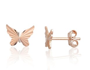 Kuldkõrvarõngad naistele Diamond Sky "Golden Butterfly XVI" DS02A849 hind ja info | Kõrvarõngad | kaup24.ee