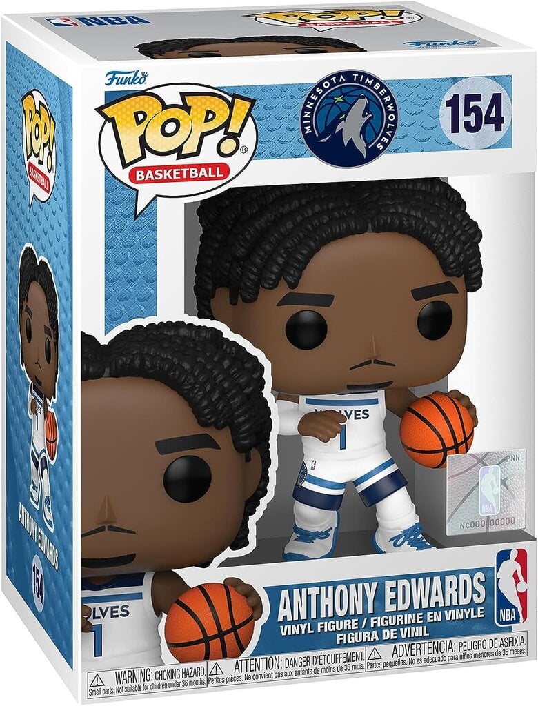 Figuur Funko POP! NBA: Anthony Edwards (Minnesota Timberwolves) White Uniform hind ja info | Fännitooted mänguritele | kaup24.ee