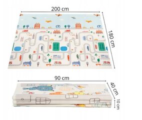 Большой, складной, двусторонний, обучающий ковер для детей 180х200 см. цена и информация | Развивающие коврики | kaup24.ee