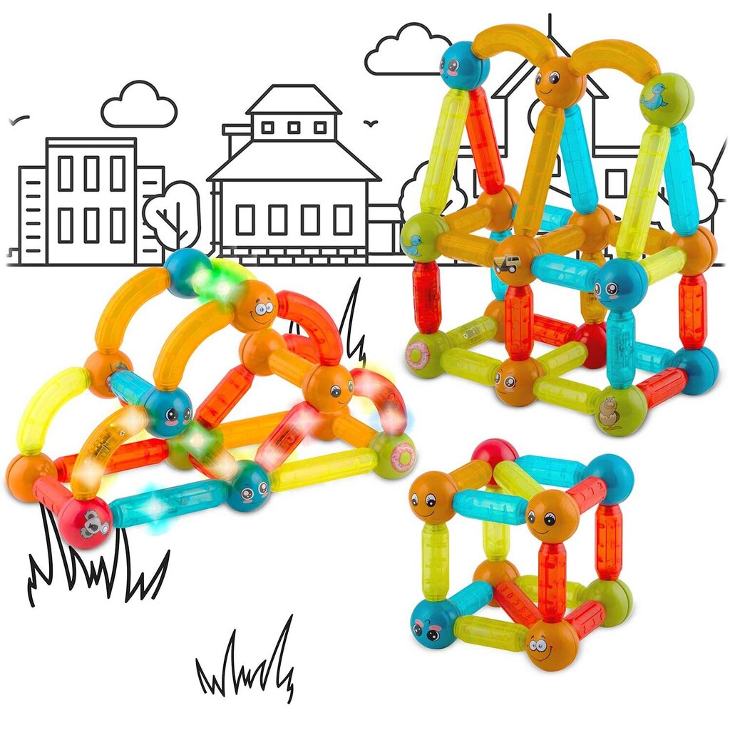 Valgusega magnetilised klotsid RK-767 Ricokids hind ja info | Klotsid ja konstruktorid | kaup24.ee