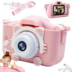 Детский цифровой фотоаппарат, розовый цена и информация | Фотоаппараты | kaup24.ee