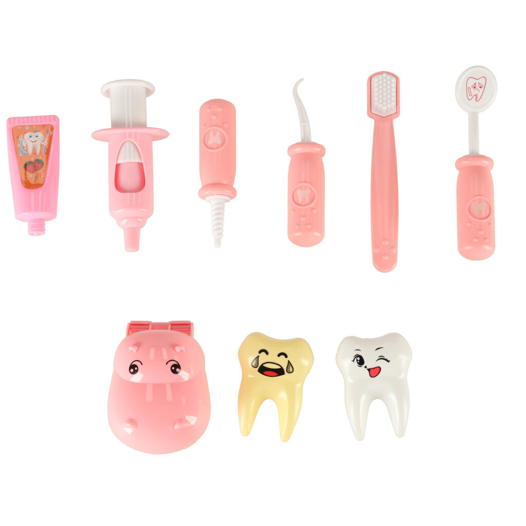 Väike hambaarsti komplekt, roosa цена и информация | Tüdrukute mänguasjad | kaup24.ee